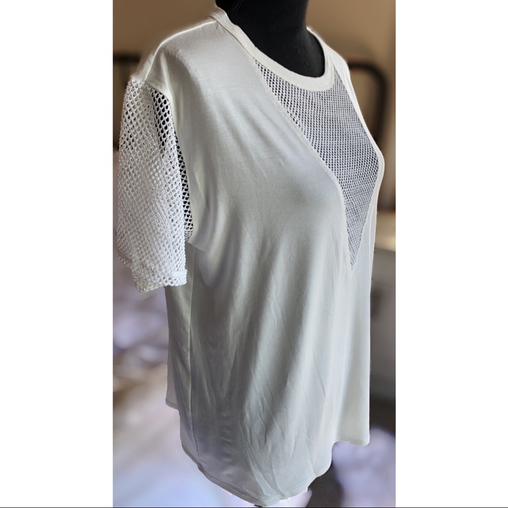 Mesh V neck tee - Picture 6 of 9